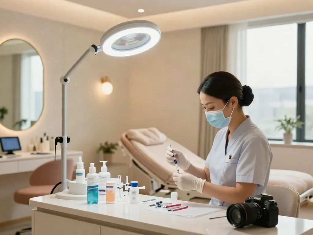 Find where to buy Innotox in a professional aesthetics clinic with a nurse preparing injections.