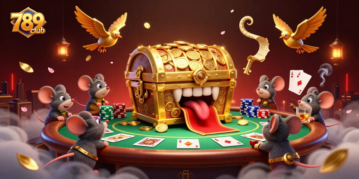 Engage with thrilling games at 789club featuring vibrant casino elements and golden treasures.