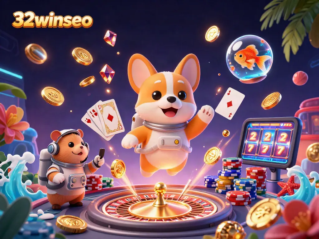 32winseo invites players to enjoy thrilling moments in a dynamic space-themed casino scene.