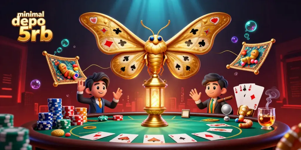 Engage with thrilling gameplay at minimal depo 5rb with our vibrant casino-inspired scene.
