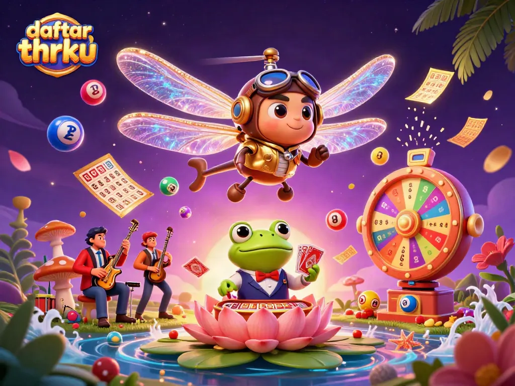 Engage with daftar thrku at the lily pad casino featuring a dragonfly pilot and frog croupier!