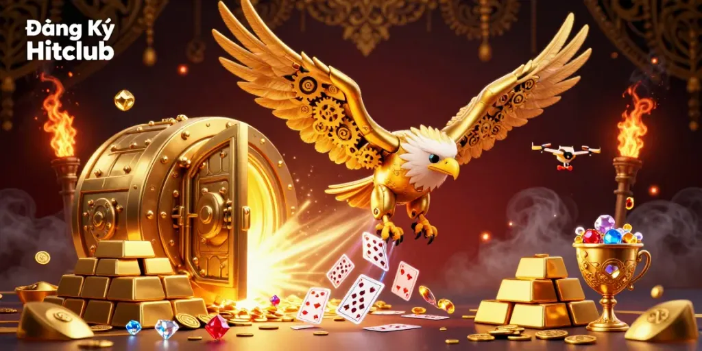 Experience the thrill of Đăng Ký Hitclub through vibrant and dynamic casino visuals.