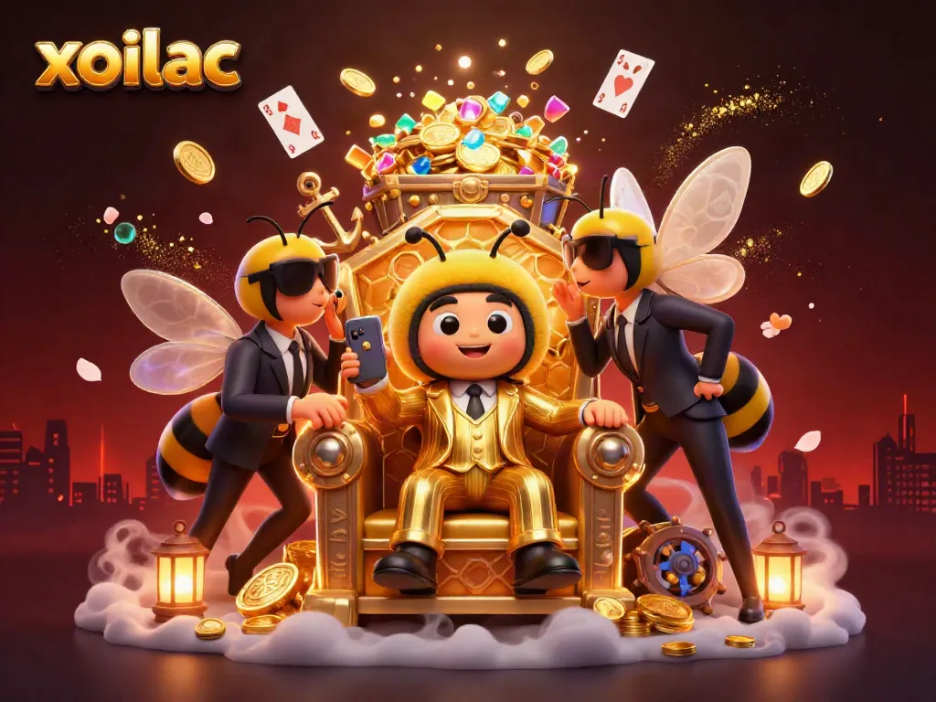 Engage with exciting gameplay at xoilac while featuring a cartoon mob boss and vibrant casino elements.