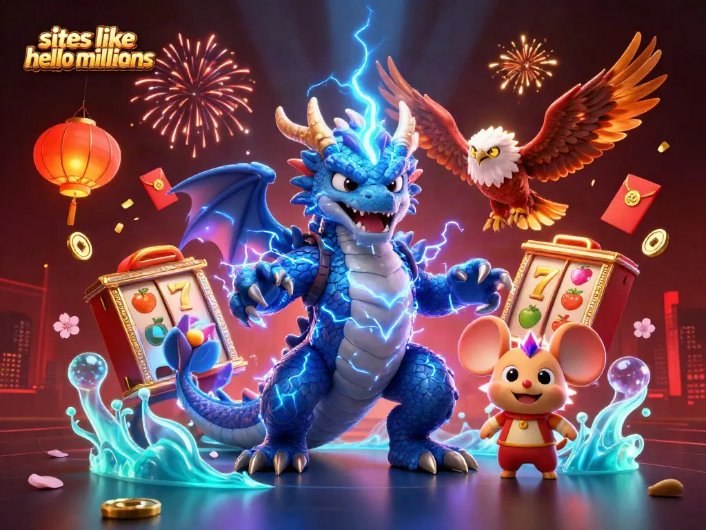 Play thrilling slots like Hello Millions with festive illustrations and vibrant character art.