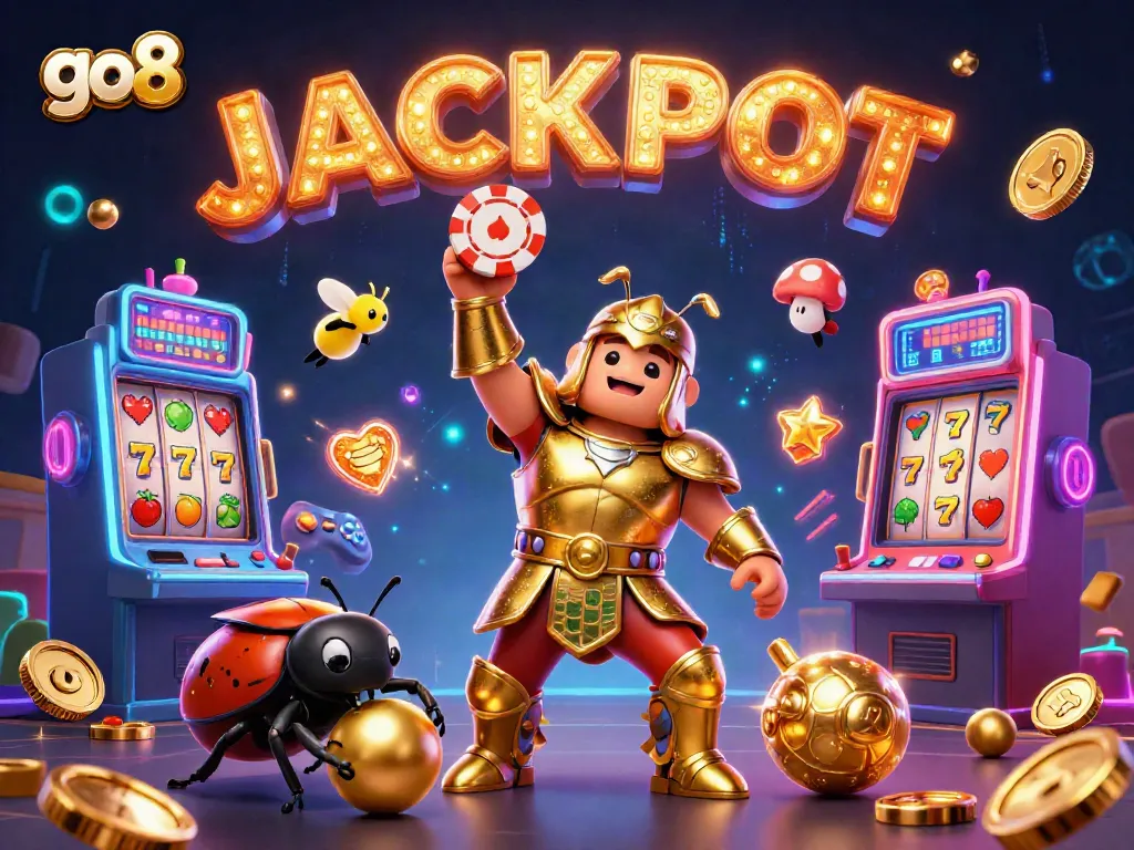 Engage with go8's world of fun as the golden hero beetle leads the jackpot pursuit!