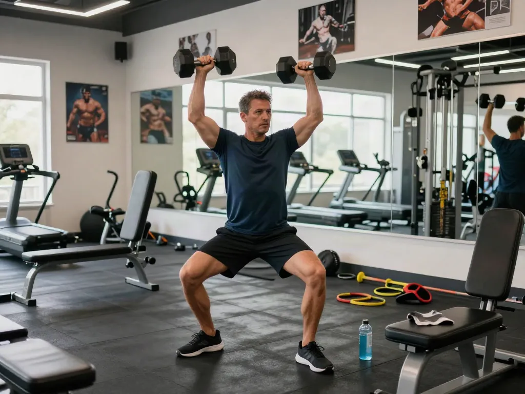Ipamorelin benefits showcased in a dynamic gym workout scene