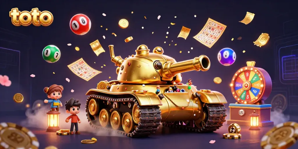 Engage with the thrilling world of toto as confetti and lottery balls create excitement.