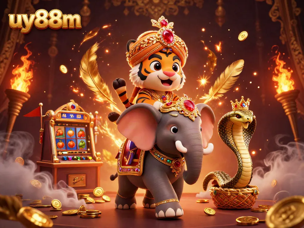 Play high-stakes slots with uy88m's vibrant gaming experience featuring treasure elements.